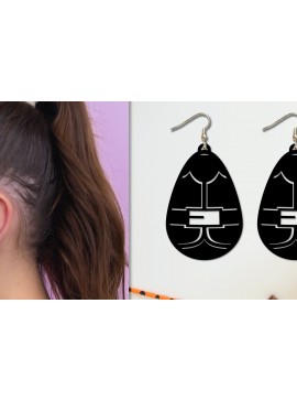 Σετ των 3 Intra απο ξύλο plywood 3mm-4mm πάχος Χριστουγεννιάτικα σκουλαρίκια Δίασταση 3x3 cm INTRAFABR-79183313