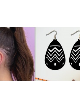 Σετ των 3 Intra απο ξύλο plywood 3mm-4mm πάχος Χριστουγεννιάτικα σκουλαρίκια Δίασταση 3x3 cm INTRAFABR-79150075