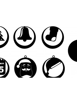 Σετ των 3 Intra απο ξύλο plywood 3mm-4mm πάχος Χριστουγεννιάτικα Σκουλαρίκια , Στολίδι Δίασταση 3x3 cm INTRAFABR-73113955