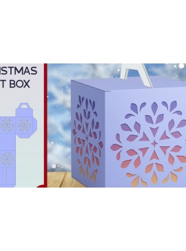 Σετ των 3 Intra απο ξύλο plywood 3mm-4mm πάχος Μπομπονιέρα Χριστουγέννων με Snowflake Δίασταση 15x15 cm INTRAFABR-109937040