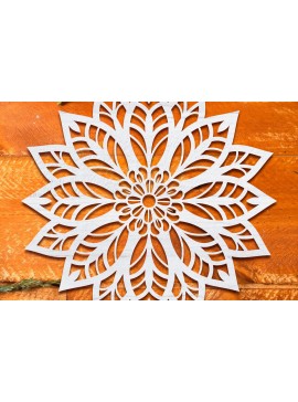 Σετ των 2 Intra απο ξύλο plywood 3mm-4mm πάχος Χριστουγεννιάτικο λουλούδι με λέιζερ Clipart Δίασταση 15x15 cm INTRAFABR-109748540
