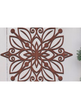 Σετ των 2 Intra απο ξύλο plywood 3mm-4mm πάχος Χριστουγεννιάτικο λουλούδι με λέιζερ Clipart Δίασταση 15x15 cm INTRAFABR-110103437