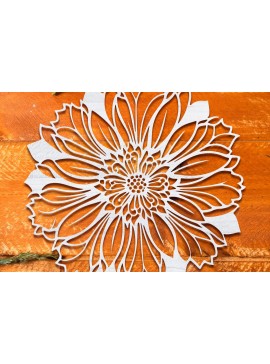 Σετ των 2 Intra απο ξύλο plywood 3mm-4mm πάχος Χριστουγεννιάτικο λουλούδι με λέιζερ Clipart Δίασταση 15x15 cm INTRAFABR-109748536