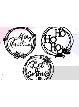 Intra απο ξύλο plywood 3mm-4mm πάχος Christmas Frame , Καλά Χριστούγεννα Δίασταση 20x30 cm INTRAFABR-36116432