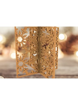 Σετ των 2 Intra απο ξύλο plywood 3mm-4mm πάχος Πρότυπο κοπής τρισδιάστατου μοντέλου δώρου Χριστουγέννων Δίασταση 15x15 cm INTRAFABR-108416646