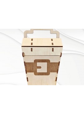 Σετ των 2 Intra απο ξύλο plywood 3mm-4mm πάχος Καλάθι δώρων Χριστουγέννων, μοτίβο κοπής με λέιζερ Δίασταση 15x15 cm INTRAFABR-110257550