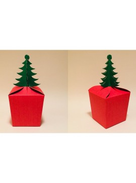 Σετ των 2 Intra απο ξύλο plywood 3mm-4mm πάχος Χριστουγεννιάτικο κουτί δώρου Δίασταση 15x15 cm INTRAFABR-33666822