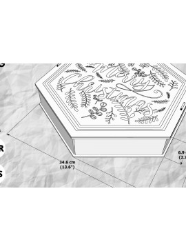 Σετ των 3 Intra απο ξύλο plywood 3mm-4mm πάχος Χριστουγεννιάτικο κουτί δώρου, κουτί καραμελών, Δίασταση 3x3 cm INTRAFABR-81653631