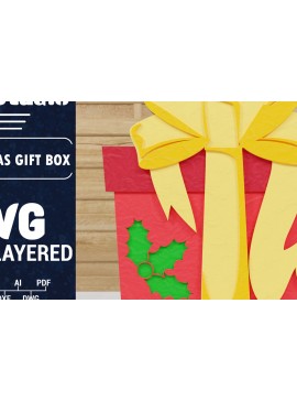 Σετ των 2 Intra απο ξύλο plywood 3mm-4mm πάχος Χριστουγεννιάτικο κουτί δώρου Κόψιμο με λέιζερ Δίασταση 1500x1500 cm INTRAFABR-79102325