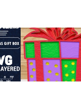 Σετ των 2 Intra απο ξύλο plywood 3mm-4mm πάχος Χριστουγεννιάτικο κουτί δώρου Κόψιμο με λέιζερ Δίασταση 1500x1500 cm INTRAFABR-79102319