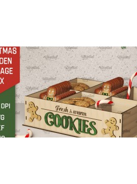 Σετ των 2 Intra απο ξύλο plywood 3mm-4mm πάχος Χριστουγεννιάτικο κουτί δώρου . Xmas Δίασταση 15x15 cm INTRAFABR-106601515