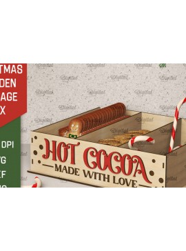 Σετ των 2 Intra απο ξύλο plywood 3mm-4mm πάχος Χριστουγεννιάτικο κουτί δώρου . Xmas Δίασταση 15x15 cm INTRAFABR-106601689