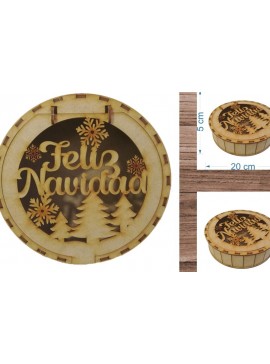 Intra απο ξύλο plywood 3mm-4mm πάχος Χριστουγεννιάτικο - Κουτί δώρου - Δίασταση 30x20 cm INTRAFABR-6392102