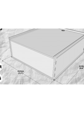 Σετ των 3 Intra απο ξύλο plywood 3mm-4mm πάχος Χριστουγεννιάτικη συσκευασία δώρου με 3 διαχωριστικά,  Δίασταση 3x3 cm INTRAFABR-80732332