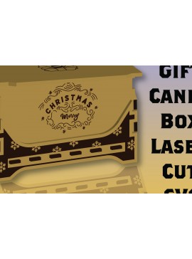 Σετ των 2 Intra απο ξύλο plywood 3mm-4mm πάχος Χριστουγεννιάτικο Δώρο Box Candy Box Δίασταση 15x15 cm INTRAFABR-106745978