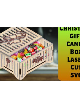 Σετ των 2 Intra απο ξύλο plywood 3mm-4mm πάχος Χριστουγεννιάτικο Δώρο Box Candy Box Δίασταση 15x15 cm INTRAFABR-107574893