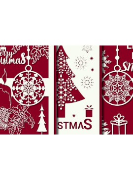 Σετ των 2 Intra απο ξύλο plywood 3mm-4mm πάχος χριστουγεννιάτικων δώρων Layer1054 Δίασταση 15x15 cm INTRAFABR-105060688