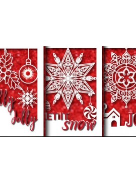 Σετ των 2 Intra απο ξύλο plywood 3mm-4mm πάχος χριστουγεννιάτικων δώρων Layer1058 Δίασταση 15x15 cm INTRAFABR-105524363