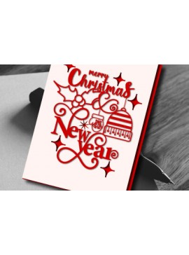 Σετ των 2 Intra απο ξύλο plywood 3mm-4mm πάχος χριστουγεννιάτικων δώρων Layer1122 Δίασταση 15x15 cm INTRAFABR-108566108