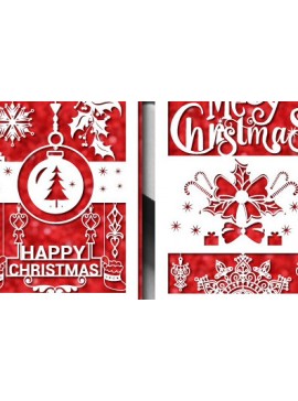 Σετ των 2 Intra απο ξύλο plywood 3mm-4mm πάχος χριστουγεννιάτικων δώρων Layer1124 Δίασταση 15x15 cm INTRAFABR-108566668