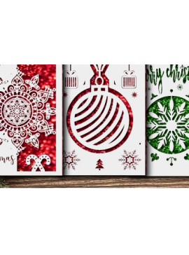 Σετ των 2 Intra απο ξύλο plywood 3mm-4mm πάχος χριστουγεννιάτικων δώρων Layer1210 Δίασταση 15x15 cm INTRAFABR-110897797