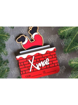 Σετ των 2 Intra απο ξύλο plywood 3mm-4mm πάχος Δωροκάρτα Χριστουγέννων | Ευχετήρια κάρτα |CNC Δίασταση 15x15 cm INTRAFABR-107183967