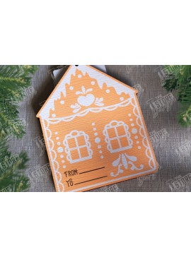 Σετ των 2 Intra απο ξύλο plywood 3mm-4mm πάχος Δωροκάρτα Χριστουγέννων | Ευχετήρια κάρτα |CNC Δίασταση 15x15 cm INTRAFABR-107183913