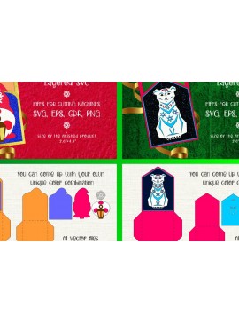 Σετ των 2 Intra απο ξύλο plywood 3mm-4mm πάχος θήκης χριστουγεννιάτικων δώρων Δίασταση 15x15 cm INTRAFABR-106834901