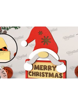 Σετ των 2 Intra απο ξύλο plywood 3mm-4mm πάχος Θήκη δώρου Χριστουγέννων με λέιζερ Δίασταση 15x15 cm INTRAFABR-108102630