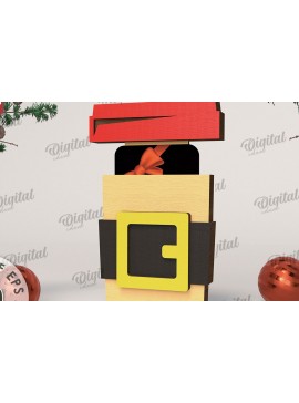 Σετ των 2 Intra απο ξύλο plywood 3mm-4mm πάχος Θήκη δώρου Χριστουγέννων με λέιζερ Δίασταση 15x15 cm INTRAFABR-108100347