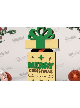 Σετ των 3 Intra απο ξύλο plywood 3mm-4mm πάχος Θήκη δώρου Χριστουγέννων με λέιζερ Δίασταση 15x15 cm INTRAFABR-108100432