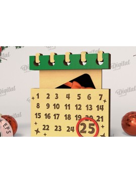 Σετ των 2 Intra απο ξύλο plywood 3mm-4mm πάχος Θήκη δώρου Χριστουγέννων με λέιζερ Δίασταση 15x15 cm INTRAFABR-108100546