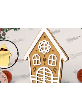 Σετ των 3 Intra απο ξύλο plywood 3mm-4mm πάχος Θήκη δώρου Χριστουγέννων με λέιζερ Δίασταση 15x15 cm INTRAFABR-108102496