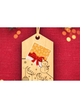 Σετ των 3 Intra απο ξύλο plywood 3mm-4mm πάχος Θήκη χριστουγεννιάτικων δώρων e Δίασταση 8x8 cm INTRAFABR-82354305