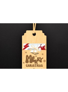 Σετ των 3 Intra απο ξύλο plywood 3mm-4mm πάχος Θήκη δώρου Χριστουγέννων Δίασταση 8x8 cm INTRAFABR-82354950