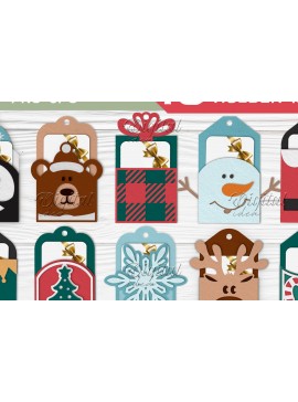 Σετ των 2 Intra απο ξύλο plywood 3mm-4mm πάχος ετικετών για χριστουγεννιάτικες κάρτες δώρου Δίασταση 15x15 cm INTRAFABR-82844007