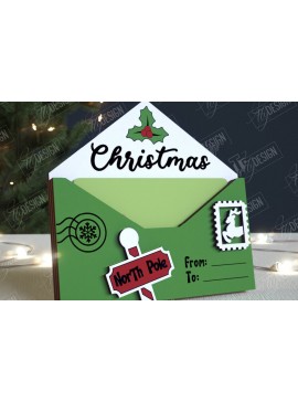 Σετ των 3 Intra απο ξύλο plywood 3mm-4mm πάχος Κάτοχος Χριστουγεννιάτικων Δωροκάρτας|Ευχετήρια κάρτα Δίασταση 15x15 cm INTRAFABR-108788806