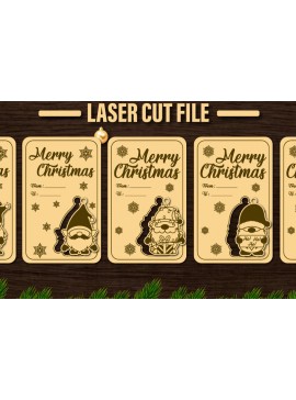 Intra απο ξύλο plywood 3mm-4mm πάχος κοπής με λέιζερ Χριστουγεννιάτικη δωροκάρτα Δίασταση 20x30 cm INTRAFABR-82710816