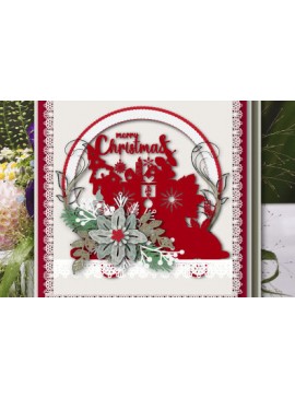 Σετ των 2 Intra απο ξύλο plywood 3mm-4mm πάχος Χριστουγεννιάτικη Δωροκάρτα 960 Δίασταση 15x15 cm INTRAFABR-79452342