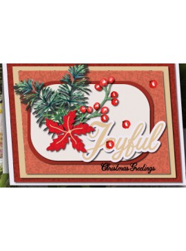 Σετ των 2 Intra απο ξύλο plywood 3mm-4mm πάχος Χριστουγεννιάτικη δωροκάρτα 980 Δίασταση 15x15 cm INTRAFABR-79823587