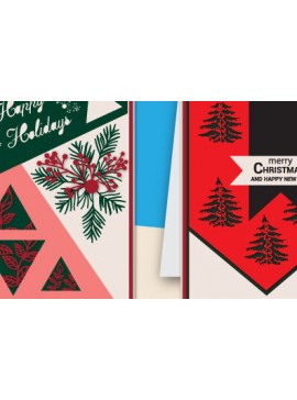 Σετ των 2 Intra απο ξύλο plywood 3mm-4mm πάχος Χριστουγεννιάτικη δωροκάρτα 983 Δίασταση 15x15 cm INTRAFABR-80036613