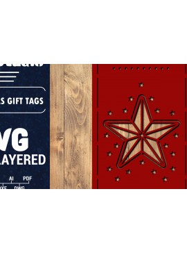 Σετ των 2 Intra απο ξύλο plywood 3mm-4mm πάχος Χριστουγεννιάτικη ετικέτα δώρου 3D Δίασταση 15x15 cm INTRAFABR-85651870