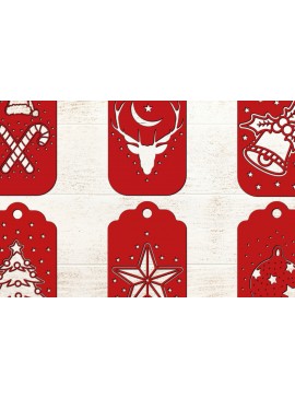 Σετ των 3 Intra απο ξύλο plywood 3mm-4mm πάχος Δώρο Χριστουγέννων 3D Cut  Δίασταση 15x15 cm INTRAFABR-80268314