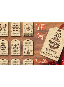 Σετ των 2 Intra απο ξύλο plywood 3mm-4mm πάχος ετικετών δώρου Χριστουγέννων 6 Δίασταση 40x40 cm INTRAFABR-75765995