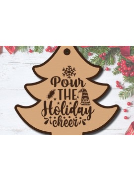 Σετ των 3 Intra απο ξύλο plywood 3mm-4mm πάχος Χριστουγεννιάτικο δώρο ετικέτας Δίασταση 5x10 cm INTRAFABR-41478581