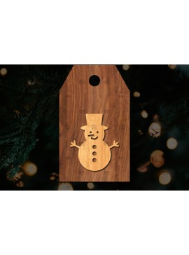Σετ των 2 Intra απο ξύλο plywood 3mm-4mm πάχος Χριστουγεννιάτικο δώρο ετικέτας Δίασταση 15x15 cm INTRAFABR-113221138