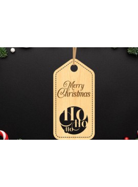 Σετ των 2 Intra απο ξύλο plywood 3mm-4mm πάχος Χριστουγεννιάτικο δώρο ετικέτα e Δίασταση 15x15 cm INTRAFABR-79624497