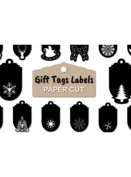 Σετ των 2 Intra απο ξύλο plywood 3mm-4mm πάχος Ετικέτες δώρων Χριστουγέννων Δίασταση 15x15 cm INTRAFABR-20948694