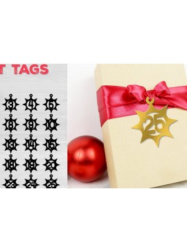 Σετ των 2 Intra απο ξύλο plywood 3mm-4mm πάχος Ετικέτες δώρων Χριστουγέννων για το Ημερολόγιο Advent Δίασταση 15x15 cm INTRAFABR-83336109