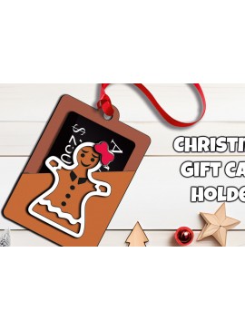 Σετ των 2 Intra απο ξύλο plywood 3mm-4mm πάχος Θήκη δώρου Χριστουγεννιάτικου Ginger Woman Δίασταση 15x15 cm INTRAFABR-109059563